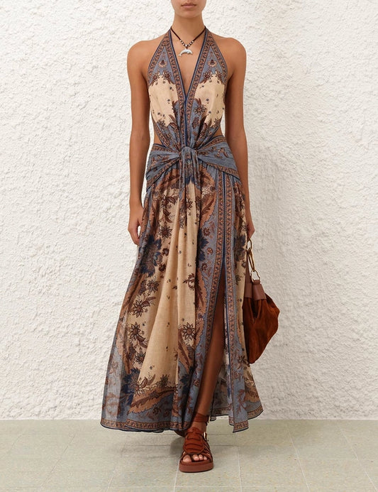 Ascension Plunge Halter Maxi