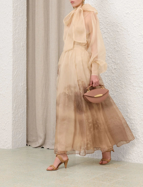 Memento Organza Blouse & Maxi Skirt Set