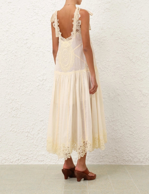 Cascadian Lace Midi Dress