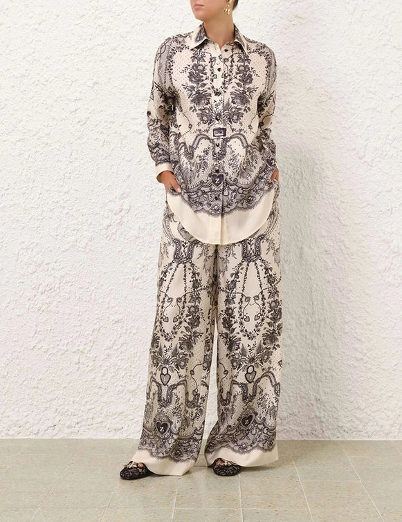 Crush Relaxed Shirt & Draw Waist Pant Set