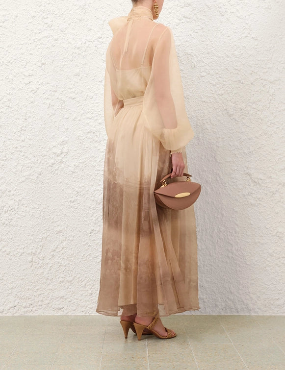 Memento Organza Blouse & Maxi Skirt Set