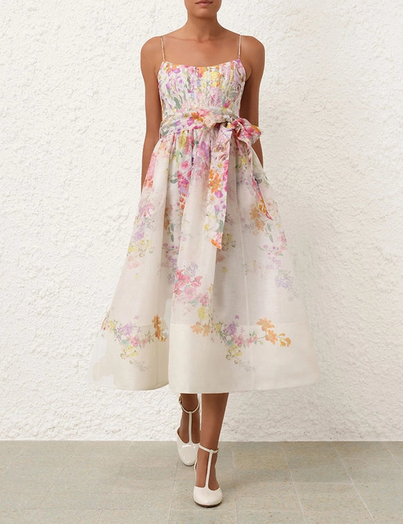 natura corset midi dress Zimmermann Natura Midi Corset Dress