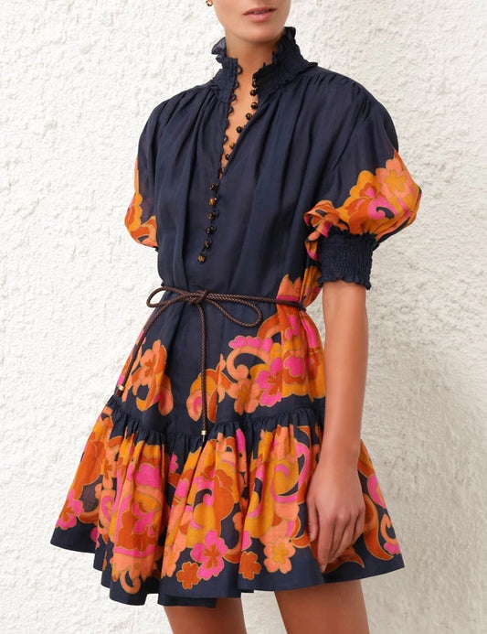 Acadian Lantern Mini Dress