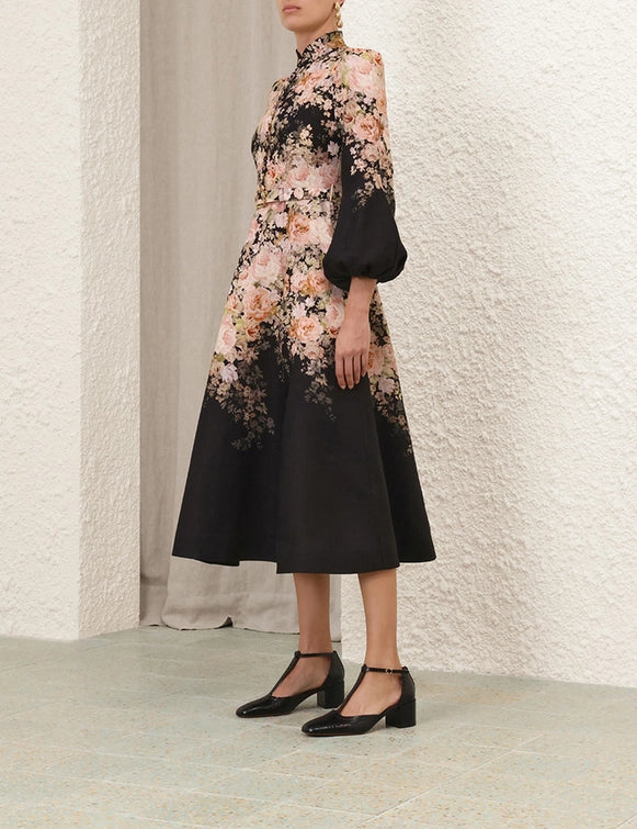 Illustration Buttoned Midi
