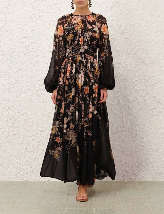 Carousel Billow Maxi Dress