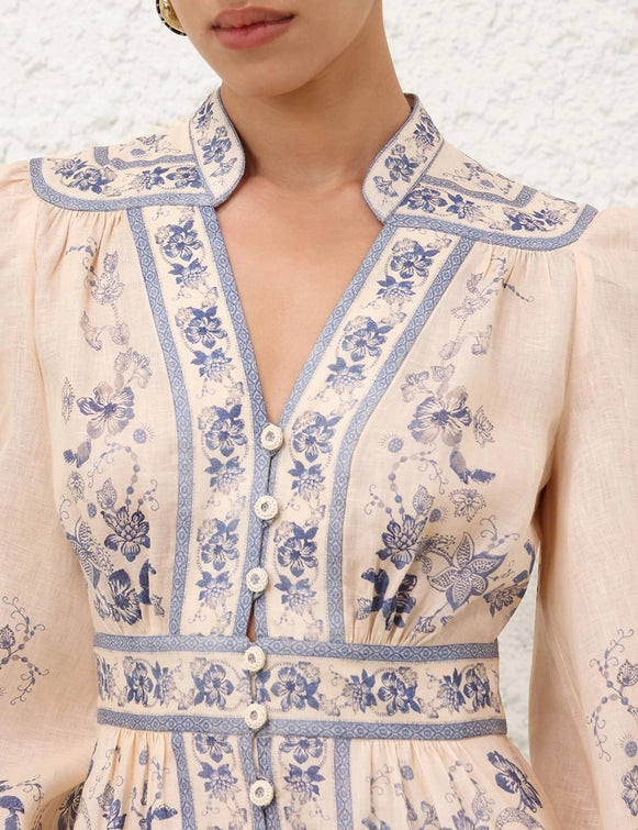 Lucky Plunge Midi Dress