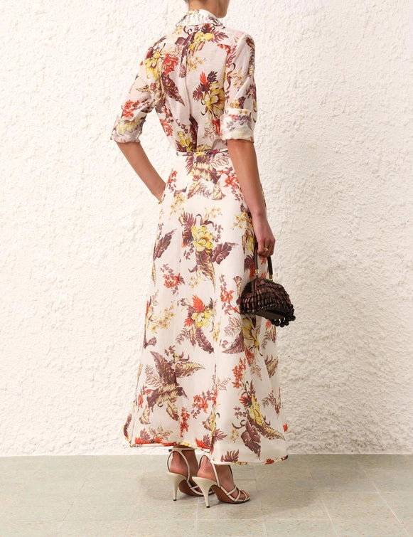 Matchmaker Floral Flare Skirt & Shirt Set
