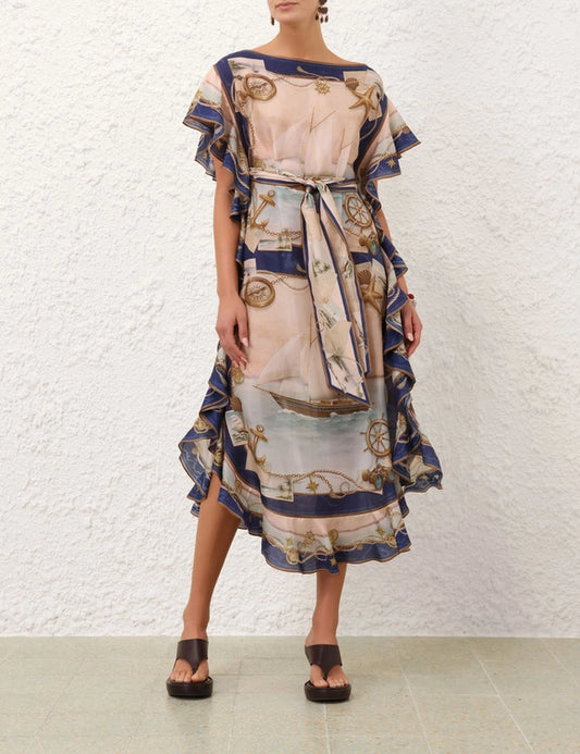 Scarborough Ruffle Midi Dress