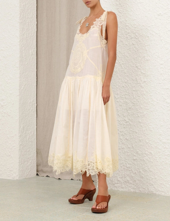 Cascadian Lace Midi Dress