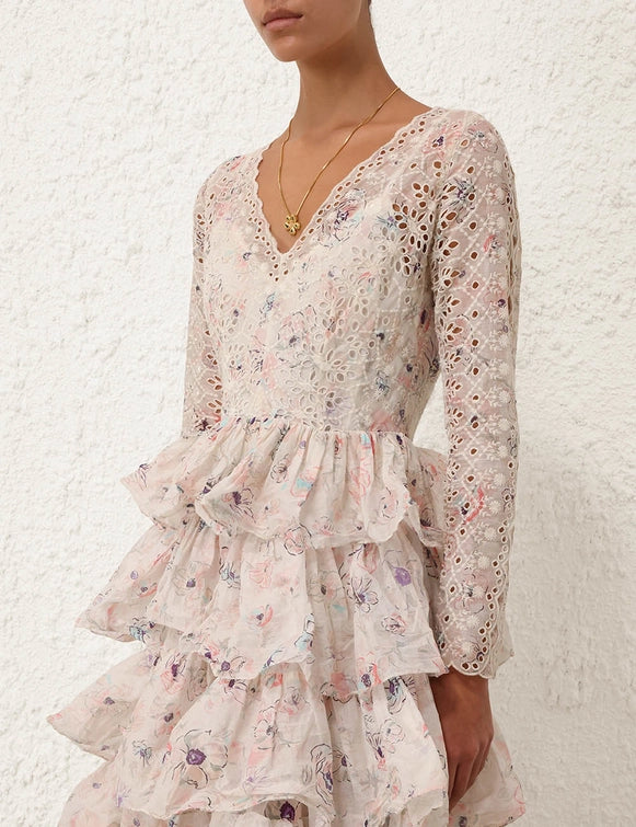 Halliday Tiered Ruffle Gown