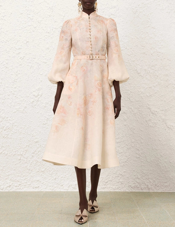 Crush Buttoned Midi Dress