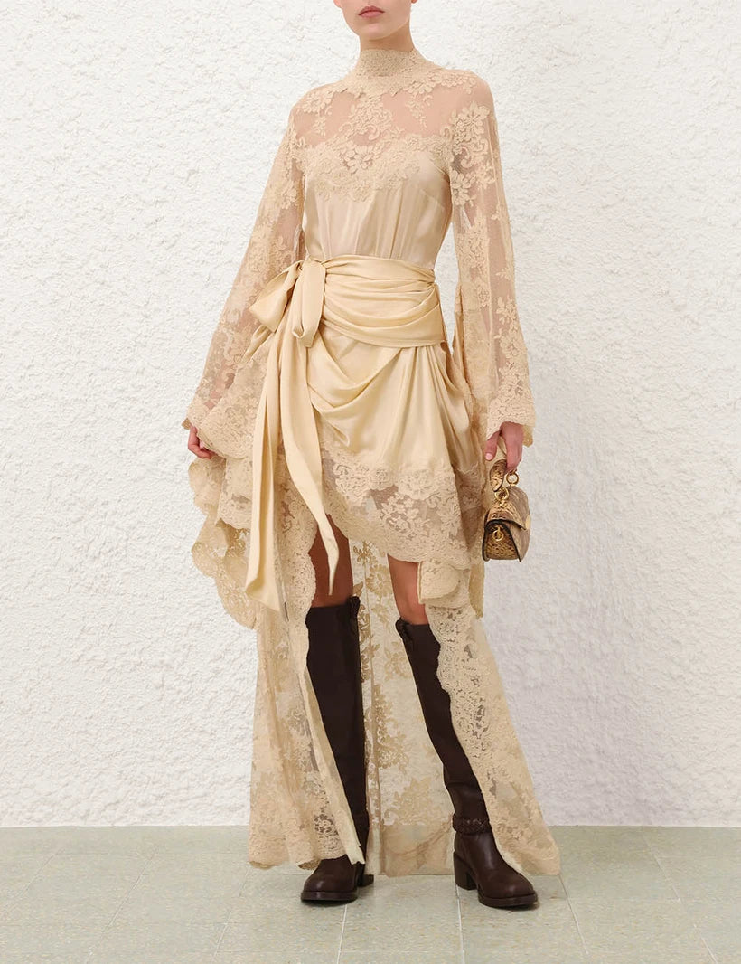 Hypnotic Satin Drape Dress