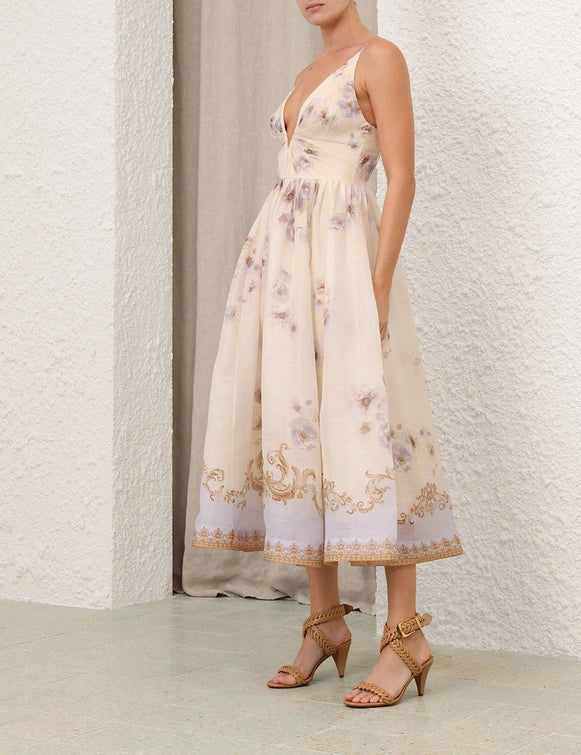Hypnotic V Neck Midi Dress