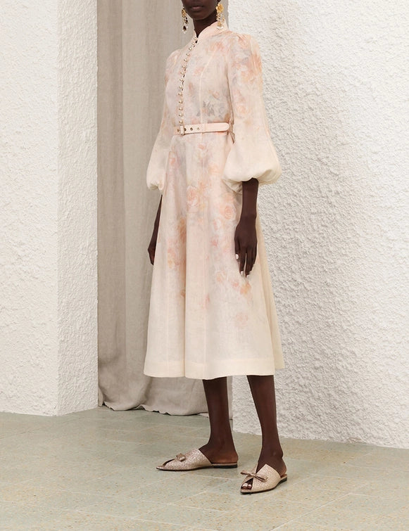 Crush Buttoned Midi Dress