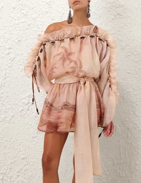 Illuminate Ruffle Mini Dress