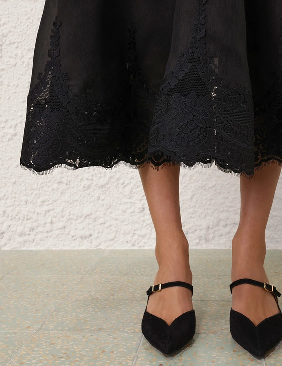 Hypnotic Lace Trim Gown