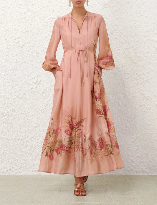 Cascadian Billow Maxi Dress