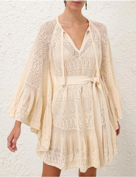 Coco Pointelle Lace Dress