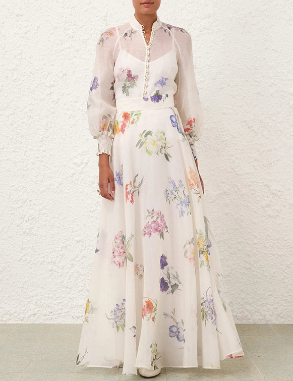 Natura Maxi Skirt & Blouse Set