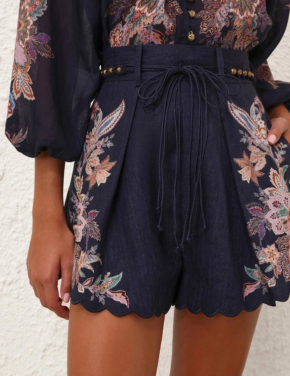 Rhiannon Billow Blouse & Tuck Short Set