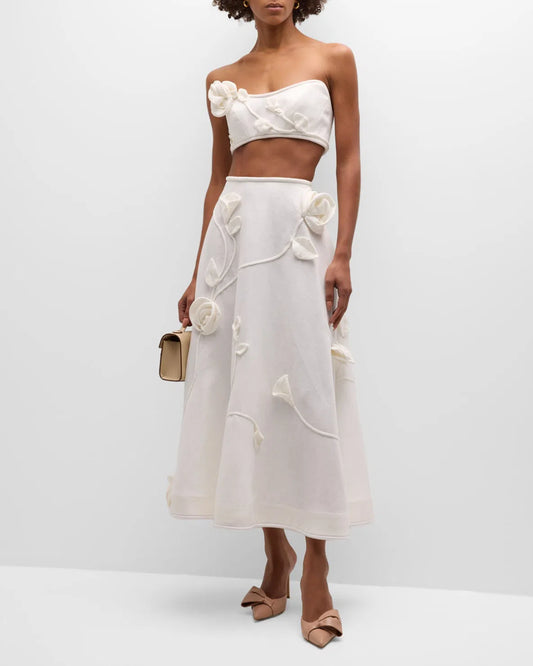 The Matchmaker Rose Bra & Flare Skirt Set