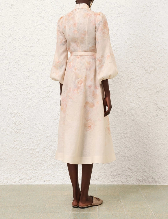 Crush Buttoned Midi Dress