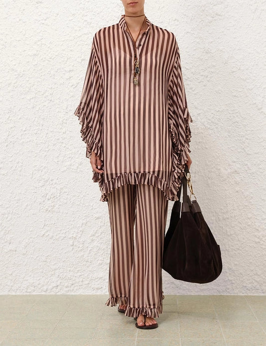 Balance Ruffle Tunic & Flare Pant Set