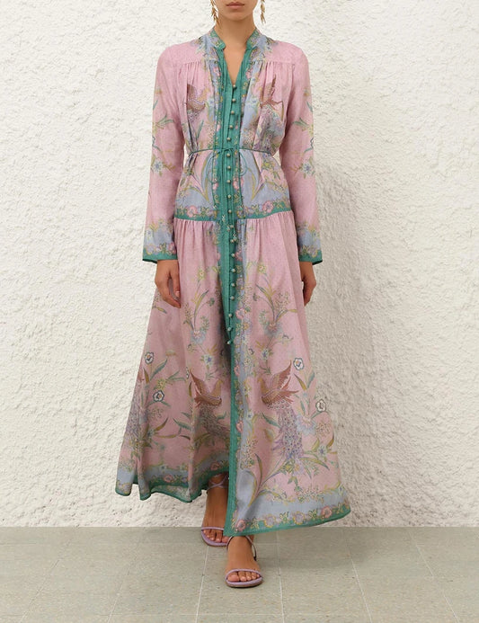 Indra Long Sleeve Maxi Dress