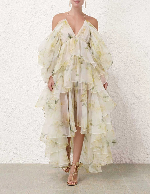 Harmony Gathered Long Dress