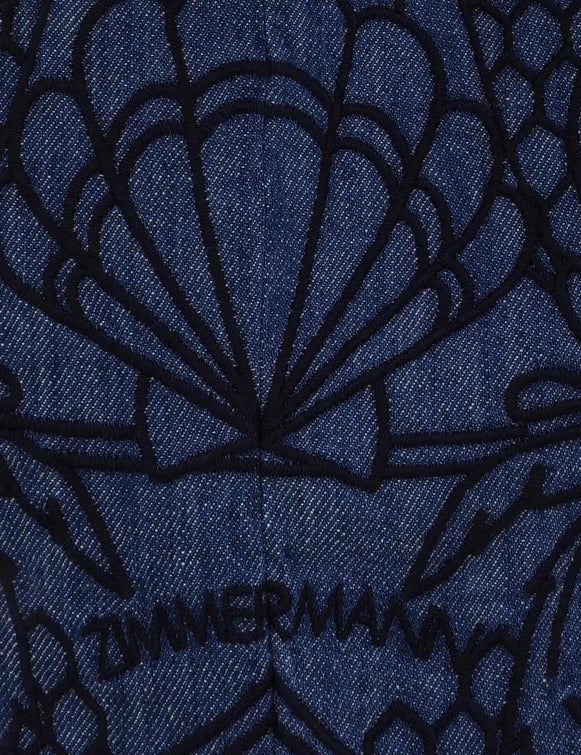 Coco Embroidered Denim Shirt & Short Set