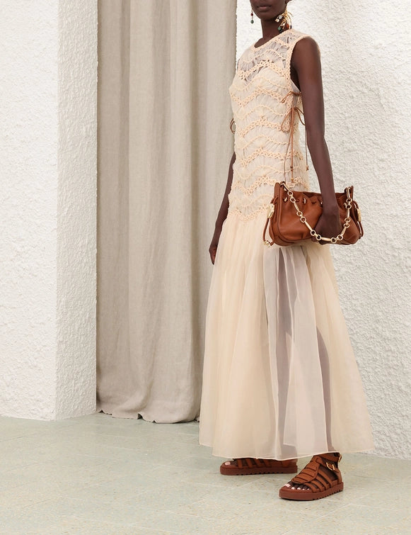 Illuminate Macrame Maxi Dress