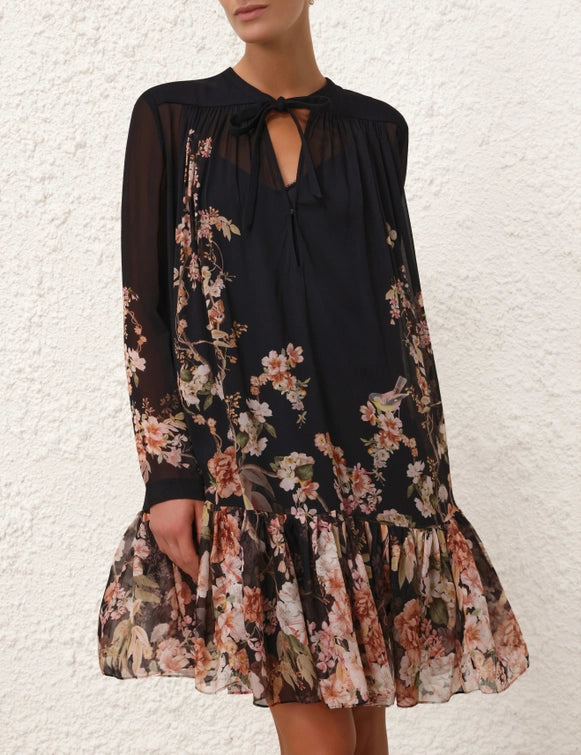 Natura Lantern Mini Dress
