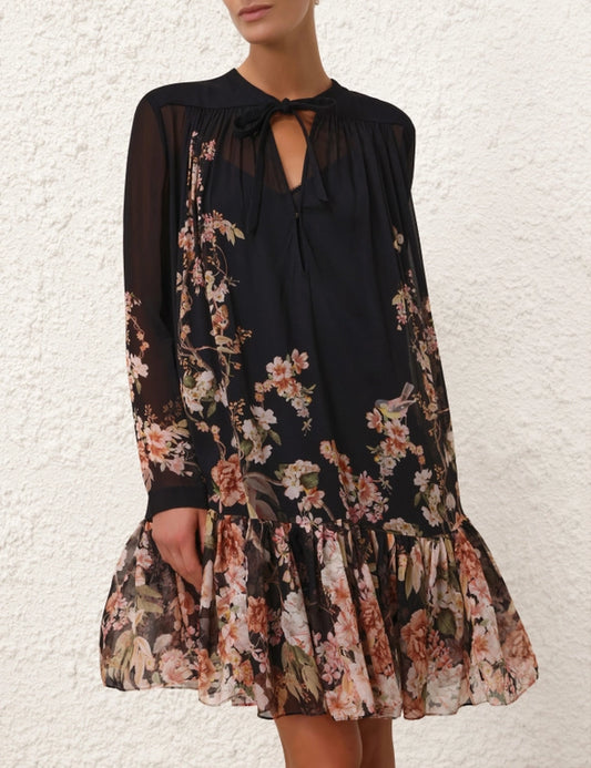 Natura Lantern Mini Dress