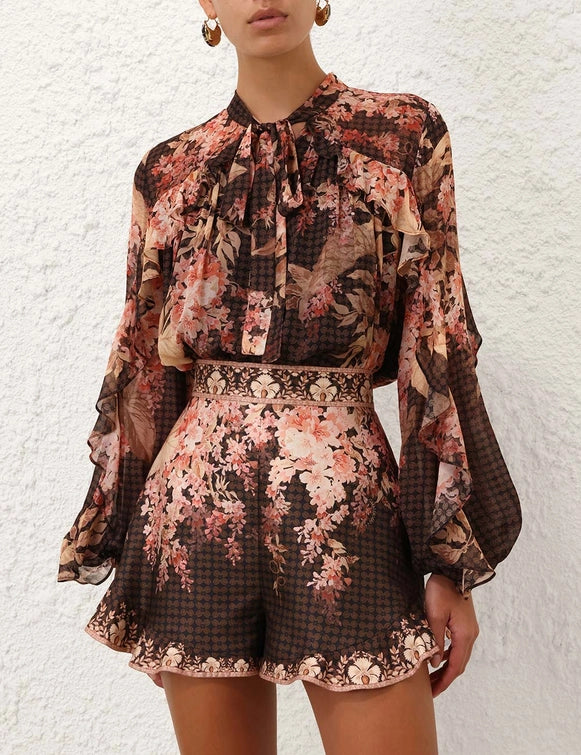 Illuminate Flutter Blouse & Short Set