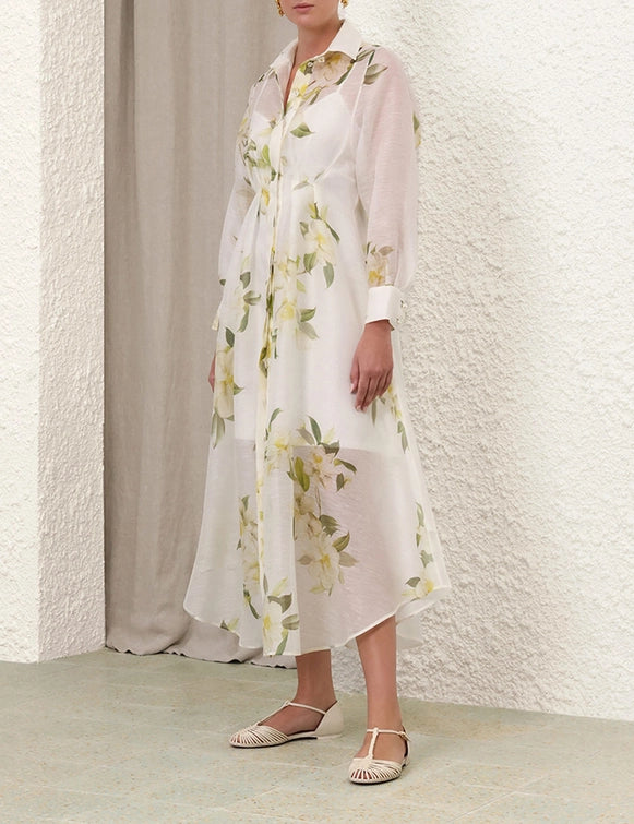 Harmony Draped Shirt Dress