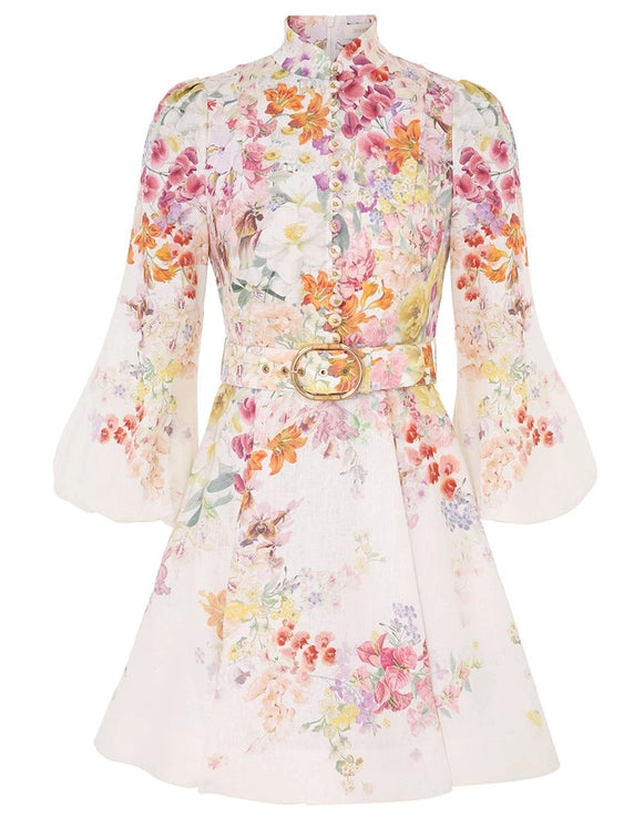 Natura Buttoned Mini Dress