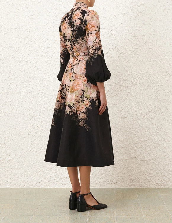 Illustration Buttoned Midi