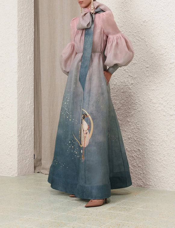 Eden Tie Neck Gown