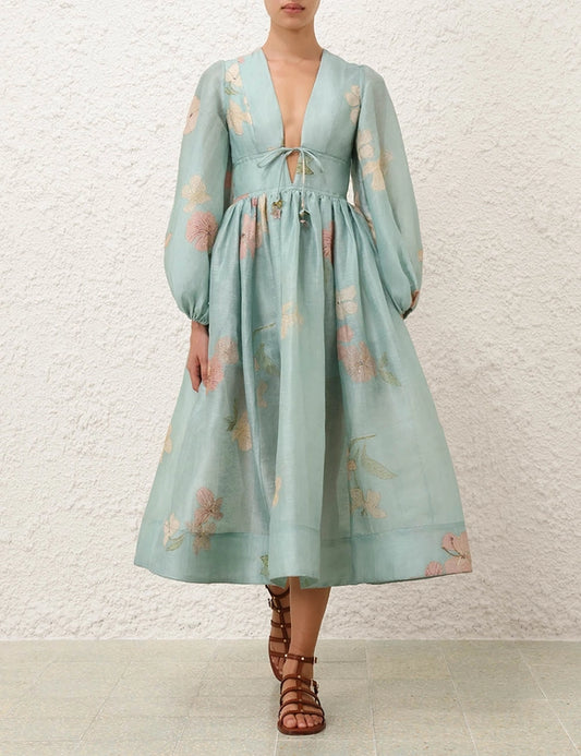 Illuminate Drawn Billow Dress