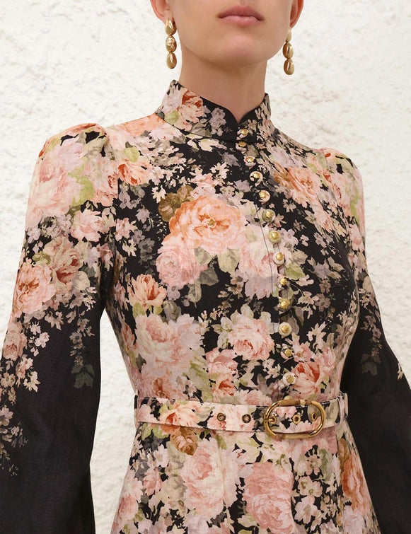 Illustration Buttoned Midi