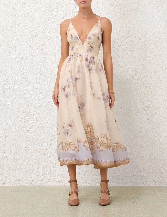 Hypnotic V Neck Midi Dress