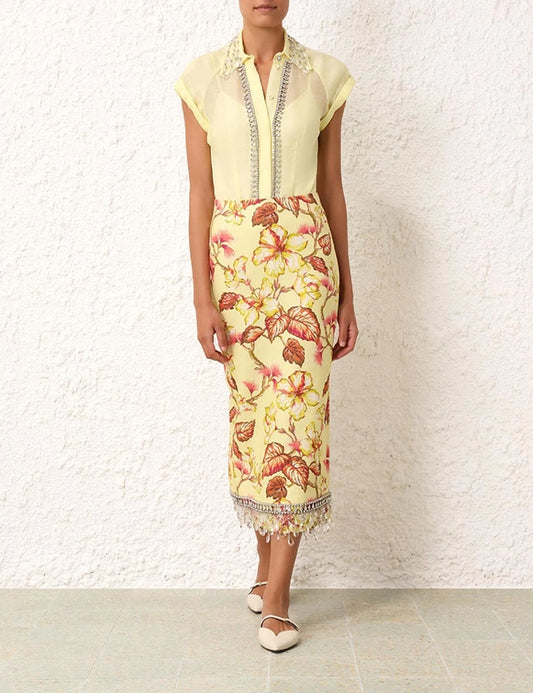 The Matchmaker Diamanté Blouse & Skirt Set