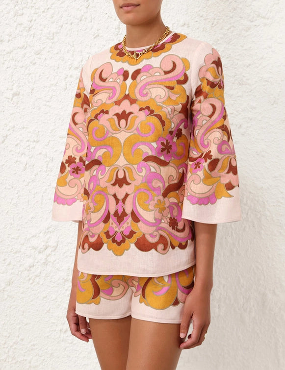 Acadian Tunic Top & Fitted Short Set