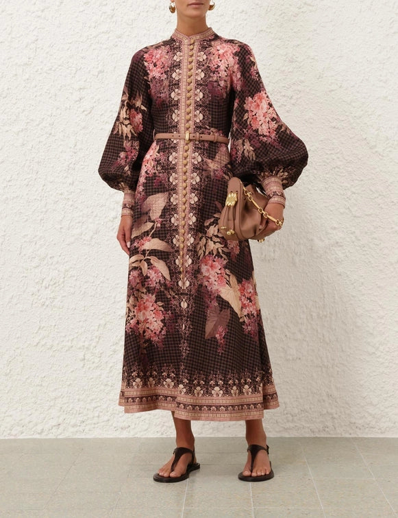 Illuminate Buttoned Midi Dress