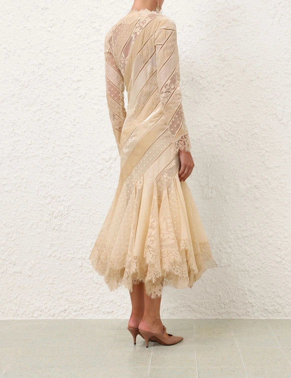 Eden V Neck Spliced Gown
