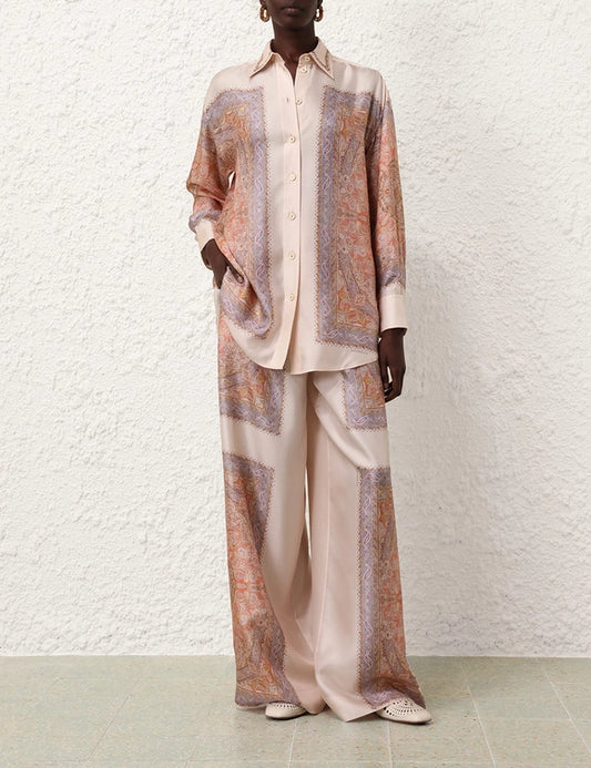 Illustration Paisley Shirt & Pant Set