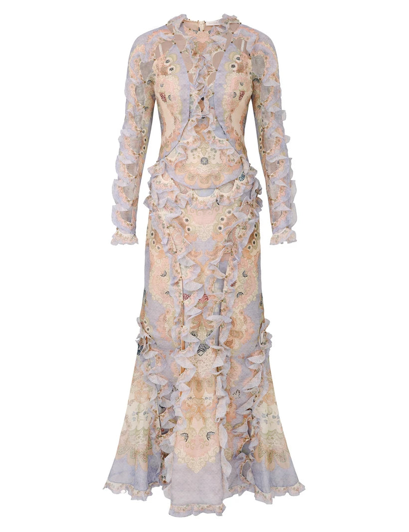 Rebellion Scallop Maxi Dress