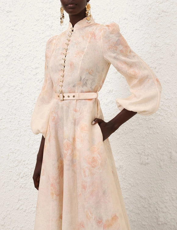 Crush Buttoned Midi Dress
