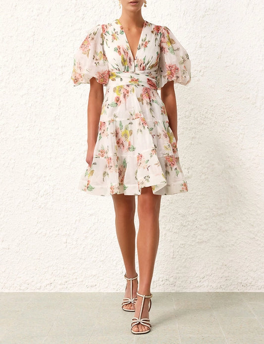 Pleated Mini Dress