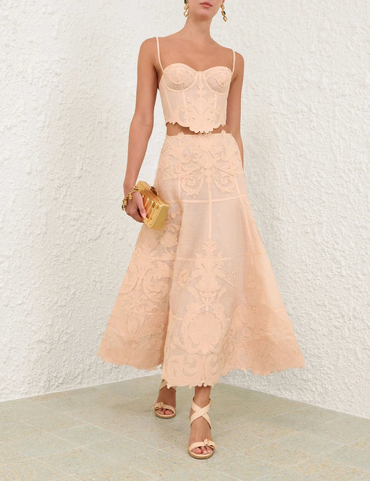 Rebellion Filigree Bodice & Midi Skirt Set